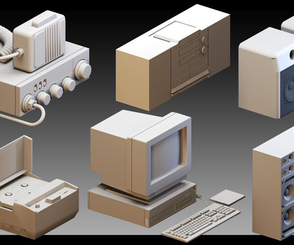 ArtStation - 54 Old Devices- High detail 3d models | Resources