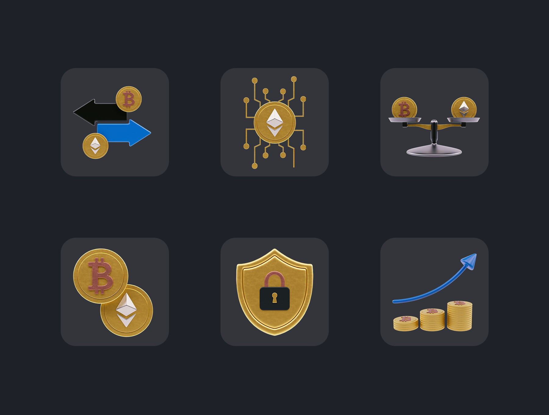 ArtStation - Cryptocurrency Icon Set | Artworks
