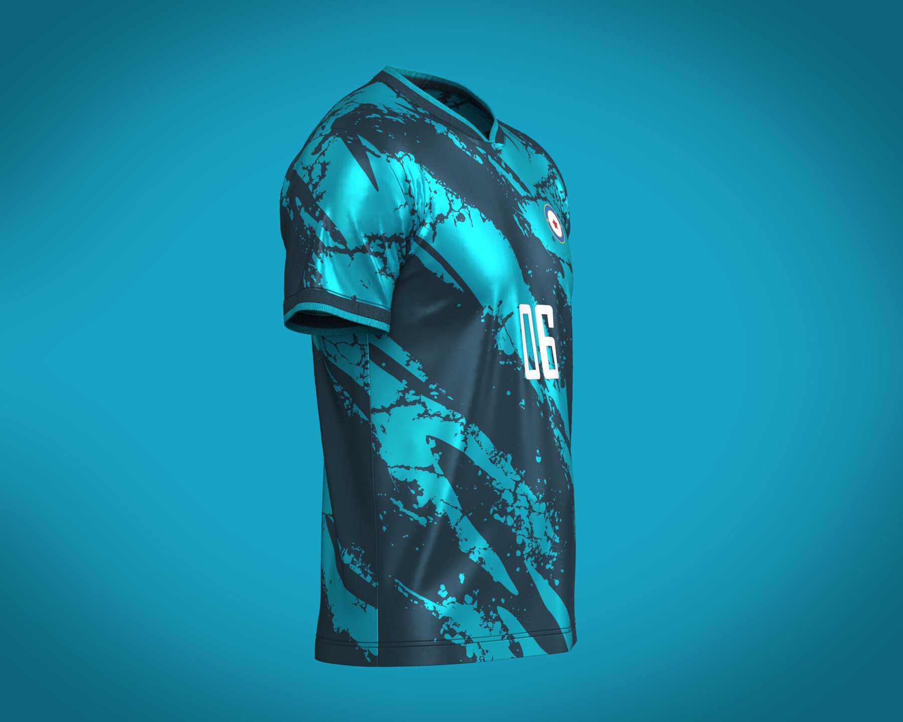 3D Soccer Dark Blue jersey Player 07 - TurboSquid 1950238