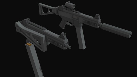 Artstation - Ump-45 Low Poly 