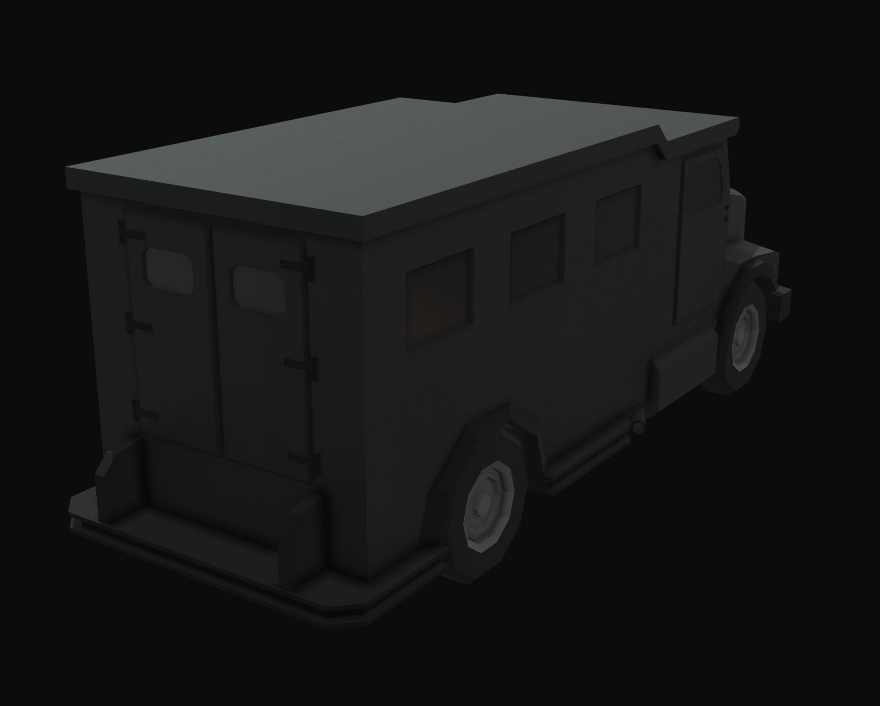 Artstation Swat Van Low Poly Game Assets