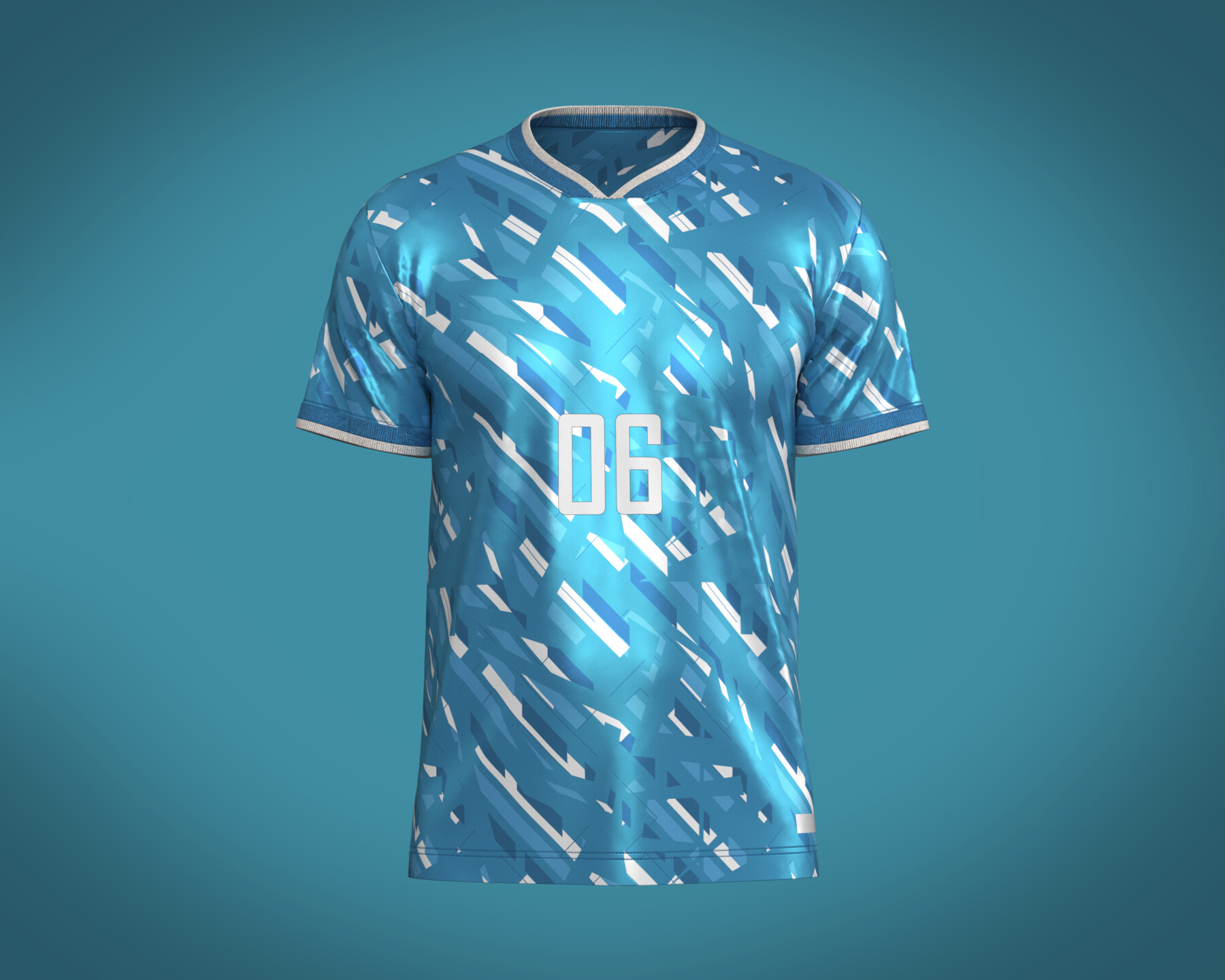 ArtStation - Soccer Blue Stripe Jersey Player 11