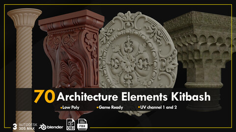 70 Architecture Elements Kitbash