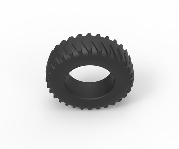 Artstation - 3d Printable Diecast Pulling Tractor Rear Tire 10 Scale 1: 