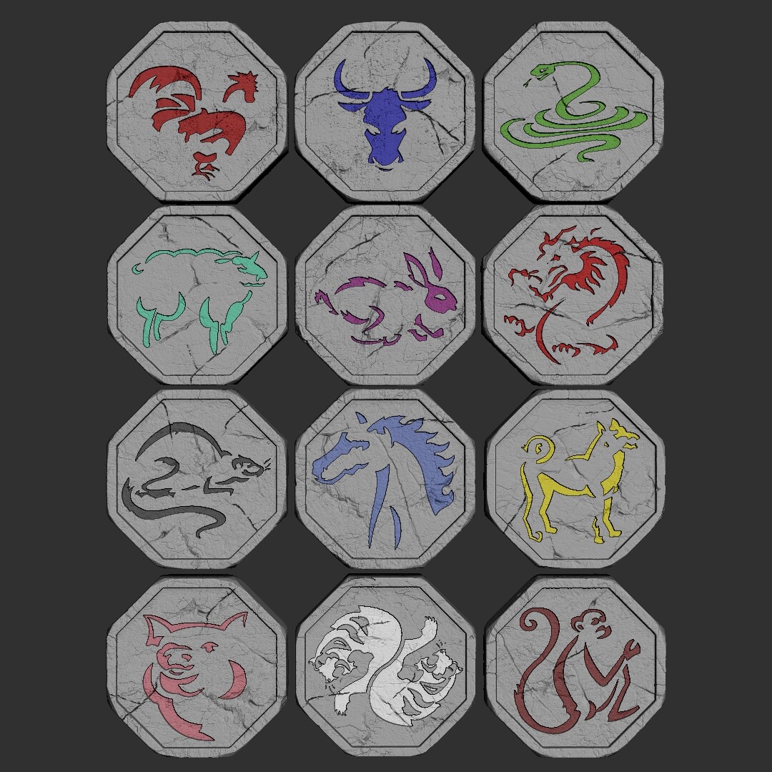 ArtStation - Jackie Chan Adventures - The 12 Chinese Zodiac Talismans ...