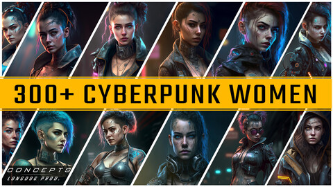300+ Cyberpunk Women Concept Arts