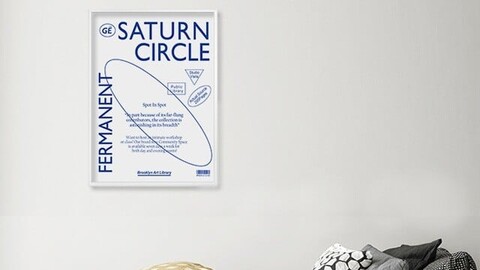 saturn circle modern interior frame