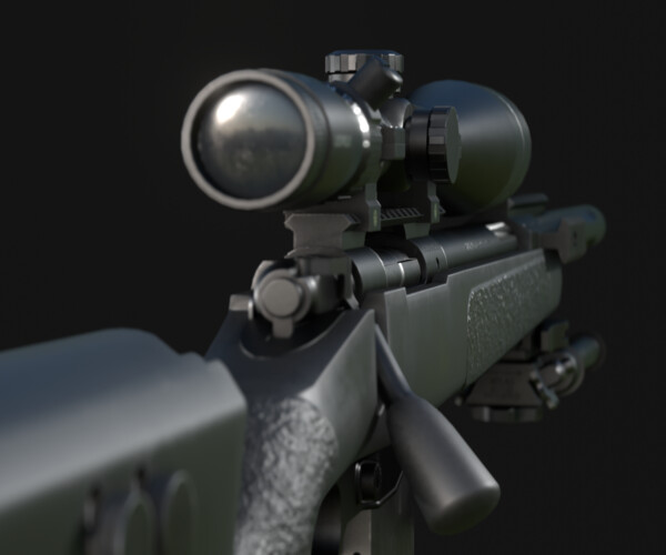 ArtStation - FN SPR A3G Sniper Rifle | Game Assets