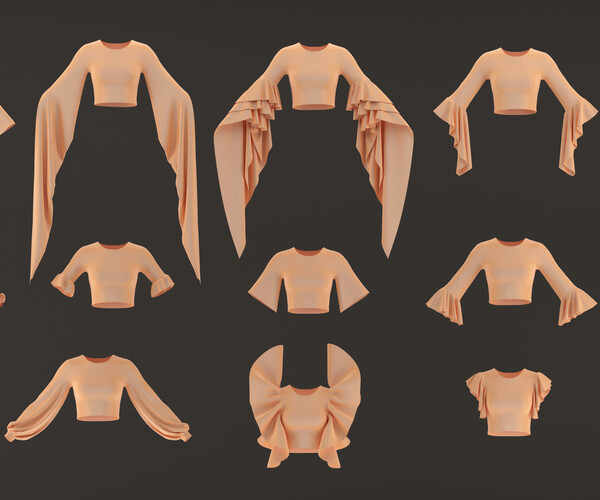 Artstation – 53 Sleeves Models (ZPRJ , FBX , OBJ , MTL) 3 file