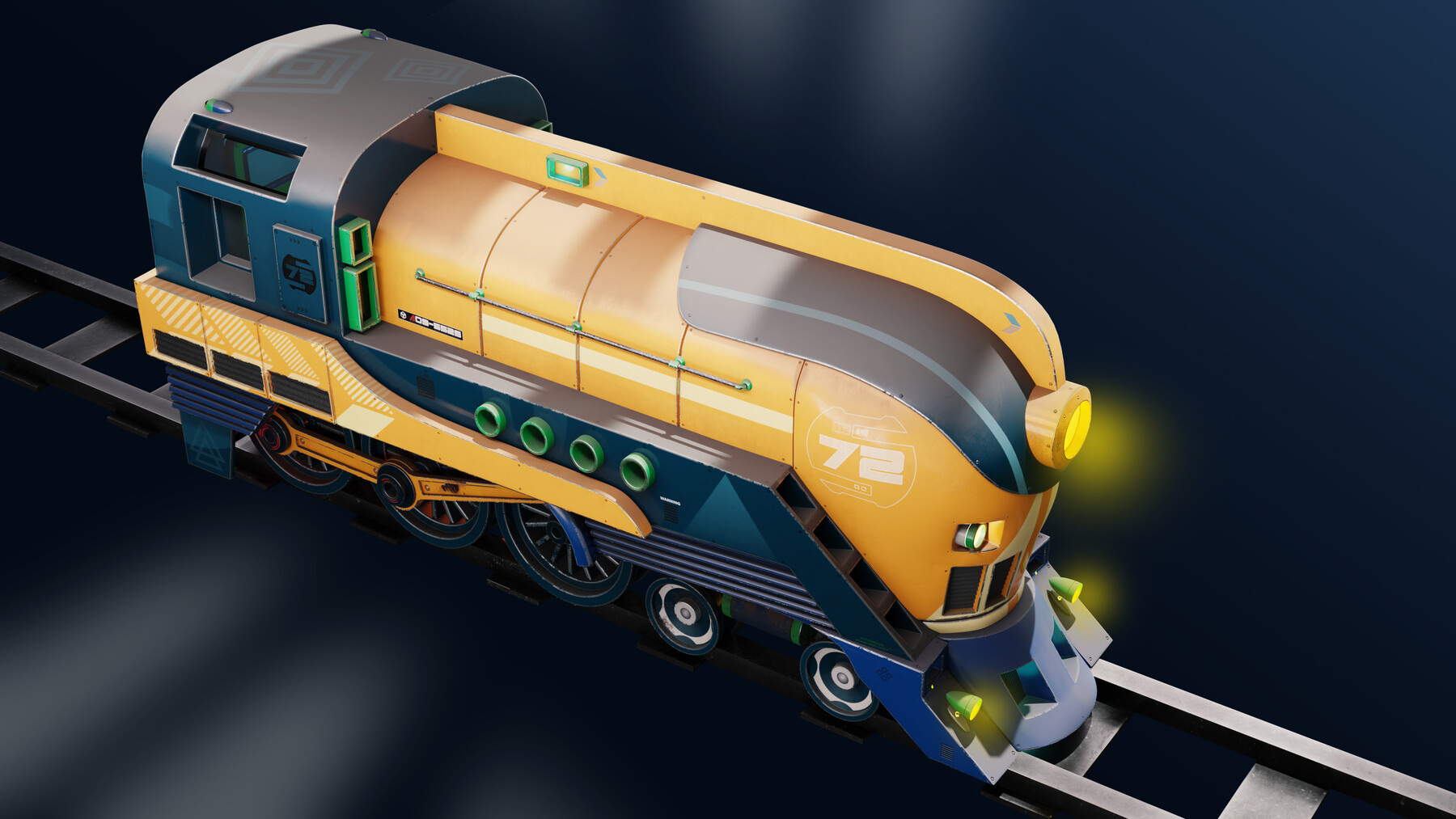 ArtStation - Humoro sci fi cyberpunk train game ready high poly and low ...