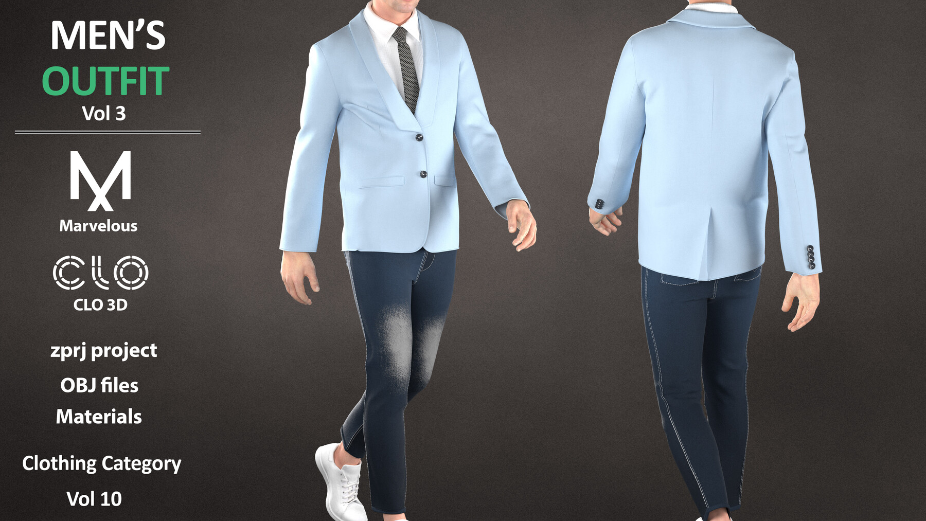 ArtStation - MEN'S OUTFIT (VOL3) / Marvelous / CLO Project file + ZPRJ ...