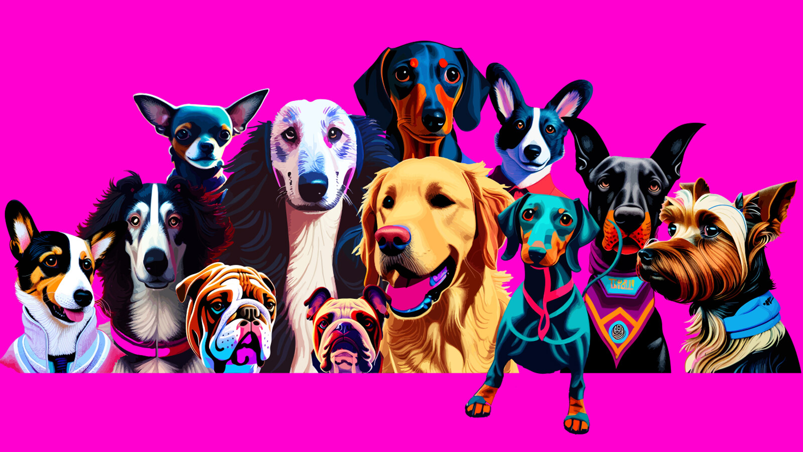 ArtStation Pack of 50 Dogs portraits Artworks