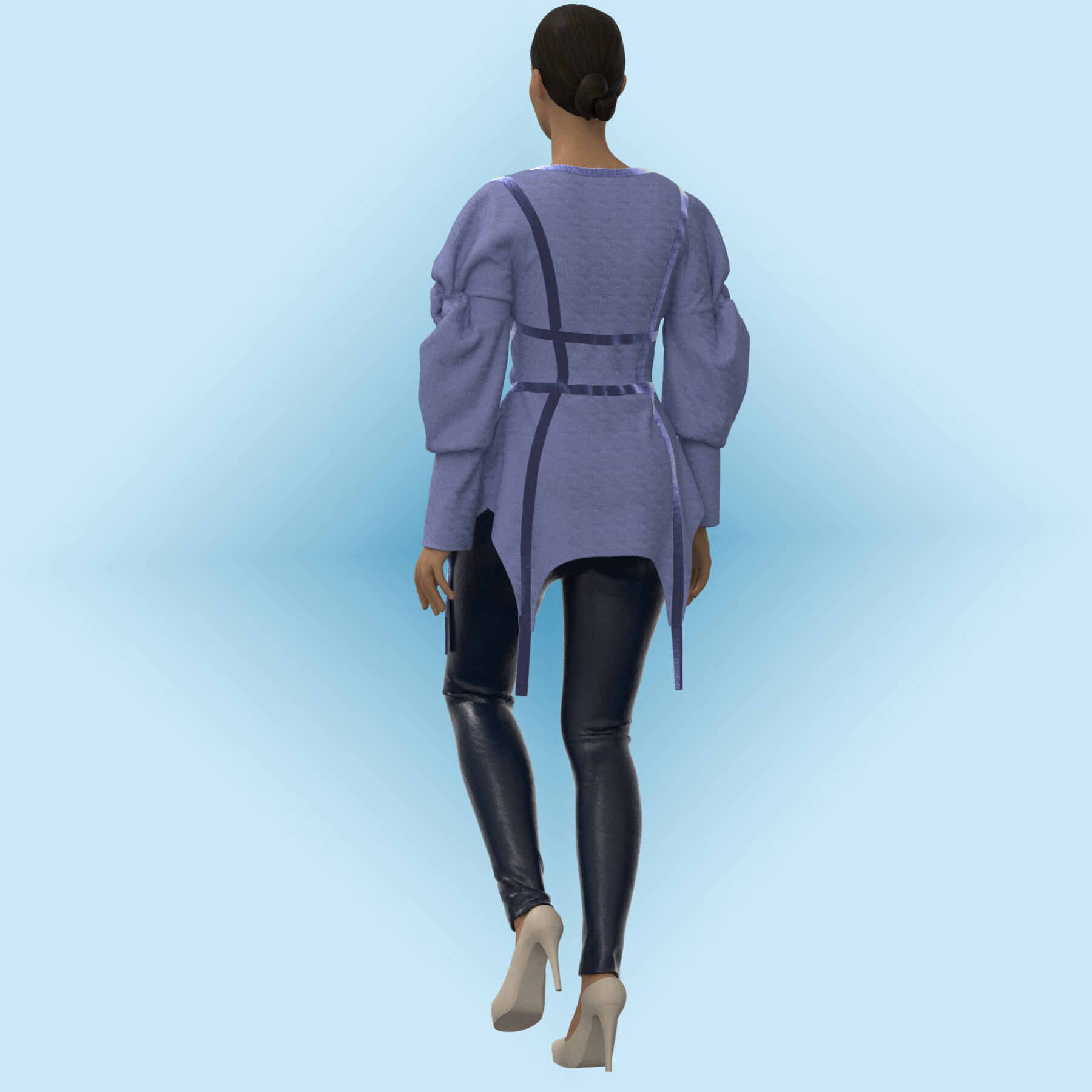 ArtStation Beautiful fashionable sweater dress for a modern girl