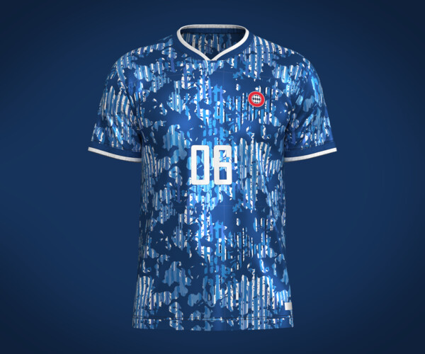 ArtStation - Soccer Dark Blue jersey Player-06