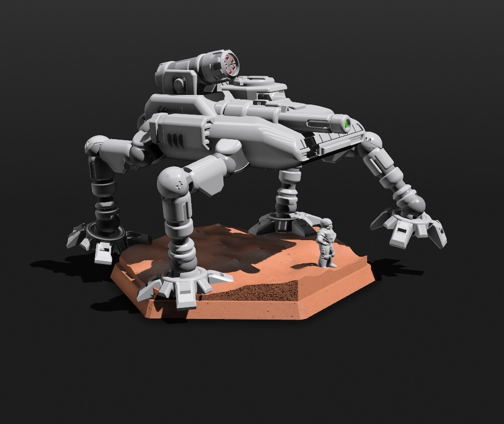 ArtStation Scorpion SCP1N Quad Mech Game Assets