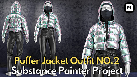 Puffer jacket No.2 : Substance Painter Project