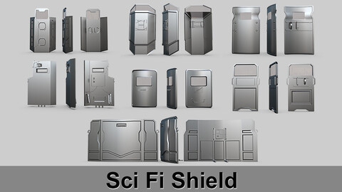 Sci-Fi Shield Base Mesh