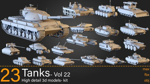 23 Tanks- Vol 22 3d models-max.fbx.obj