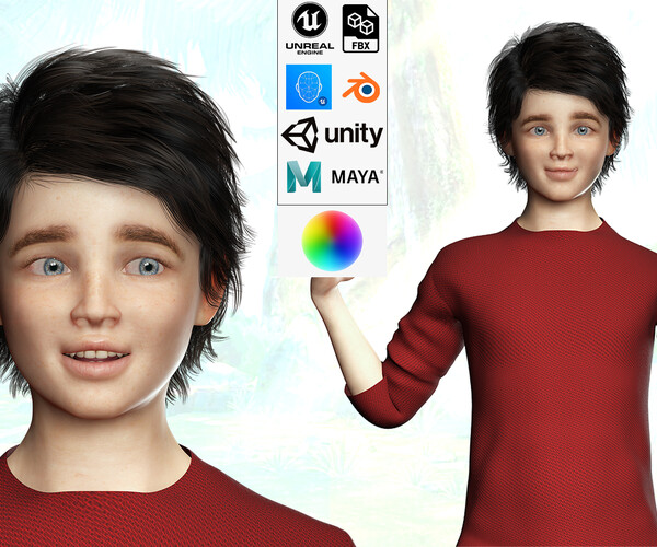 ArtStation - Realistic Boy Child | Game Assets