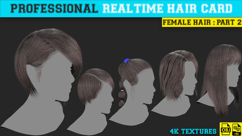 Profesional Realtime Haircard - Female Hair Part 2