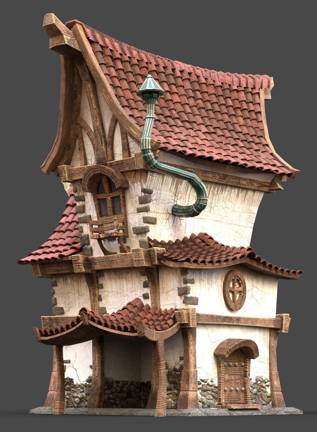 Artstation Medievalfantasy House Game Assets