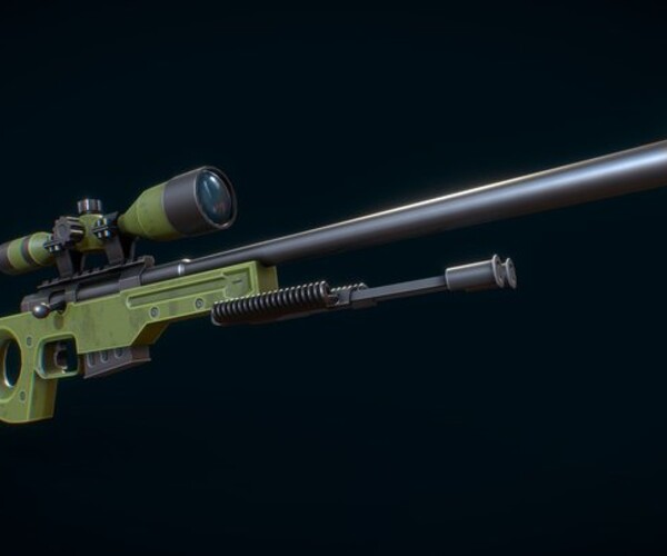 Artstation - Stylized Awp Sniper Rifle 