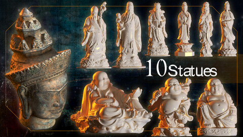 10 Statues_ 3d models