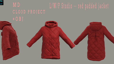 L/W/P Studio -- red padded jacket