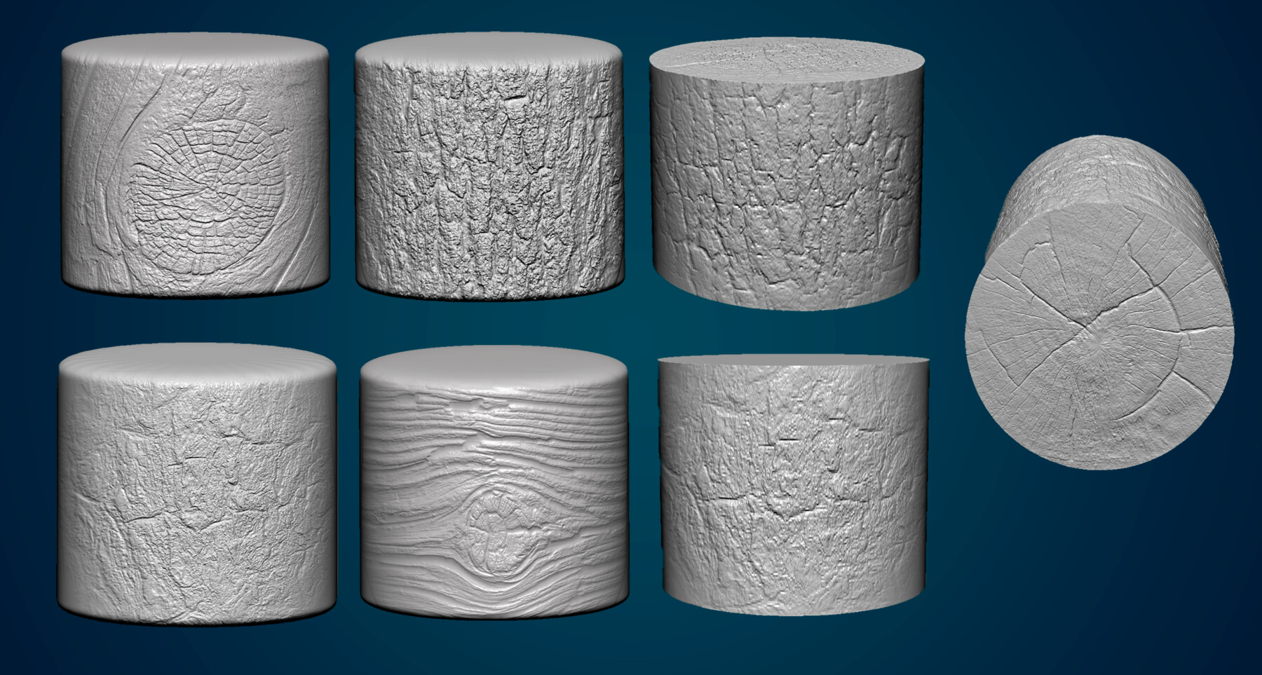 ArtStation Blender Brush PackTree Bark Brushes