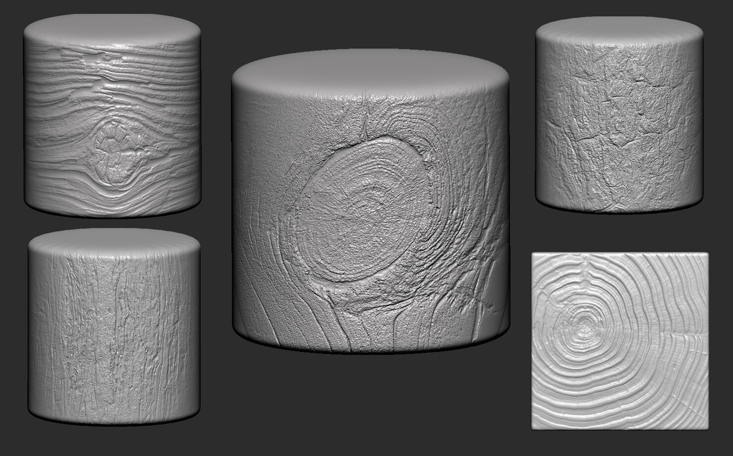 ArtStation Blender Brush PackTree Bark Brushes