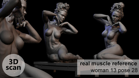 3D scan real muscleanatomy Woman13 pose 28