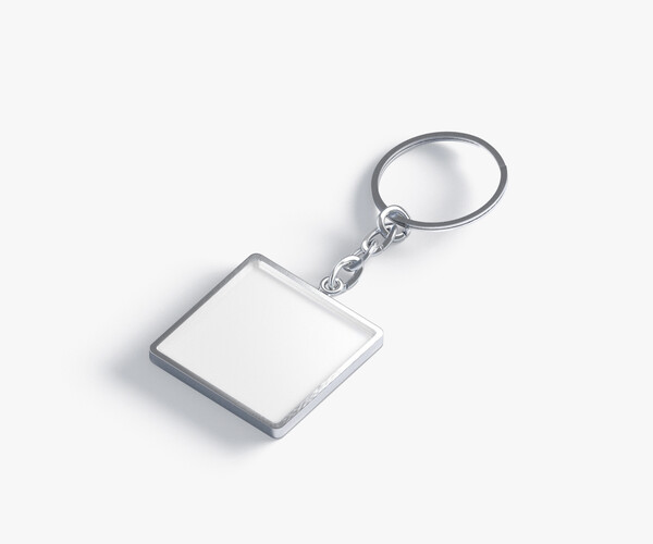 ArtStation White Square Keychain key tag holder Resources