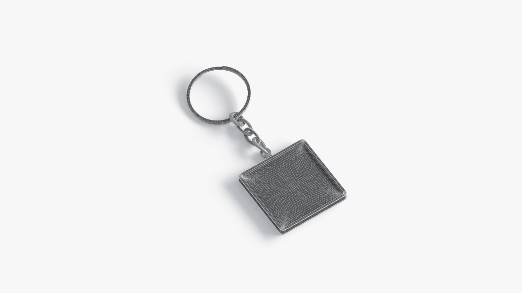 ArtStation White Square Keychain key tag holder Resources