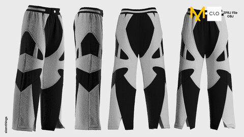 Streetwear Denim Pants #008 - Clo 3D / Marvelous Designer + OBJ / DIGITAL FASHION / HYPEBEAST / FUTURE FASHION