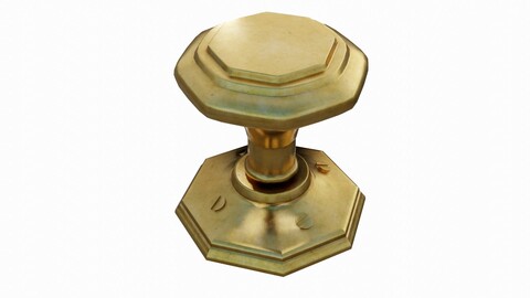 Vintage Door Knob 3D Model