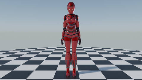 Red - Iron Suit Girl