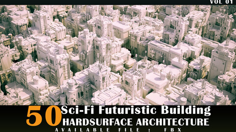 50 Sci-Fi Futuristic Building Vol 01