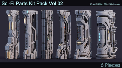 Sci-Fi Parts Kit Pack Vol 02 Column