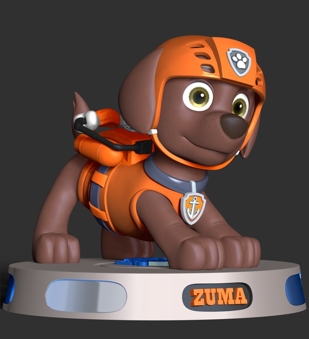 Zuma - Paw Patrol 3D Print Model by Bon Bon Art