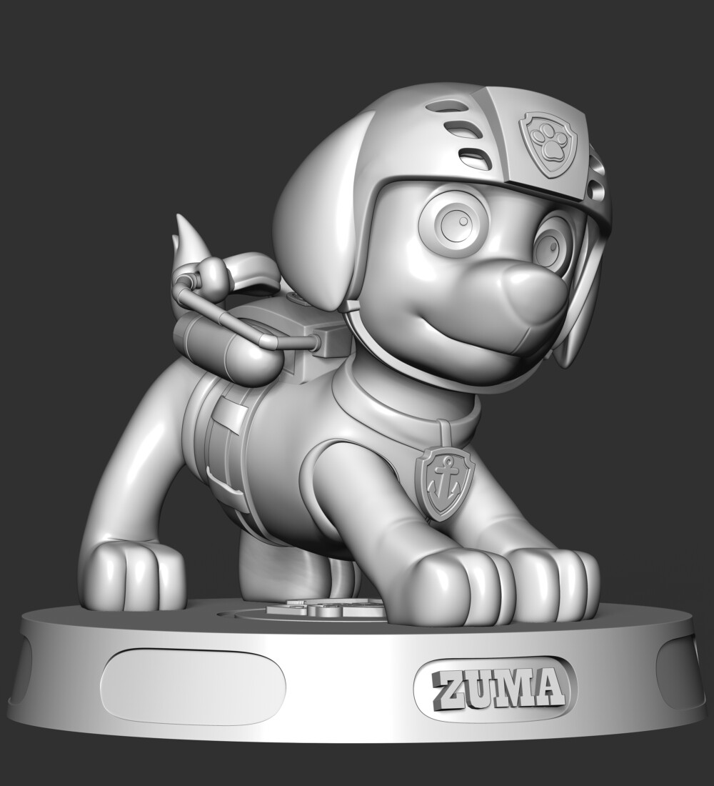 Zuma - Paw Patrol 3D Print Model by Bon Bon Art