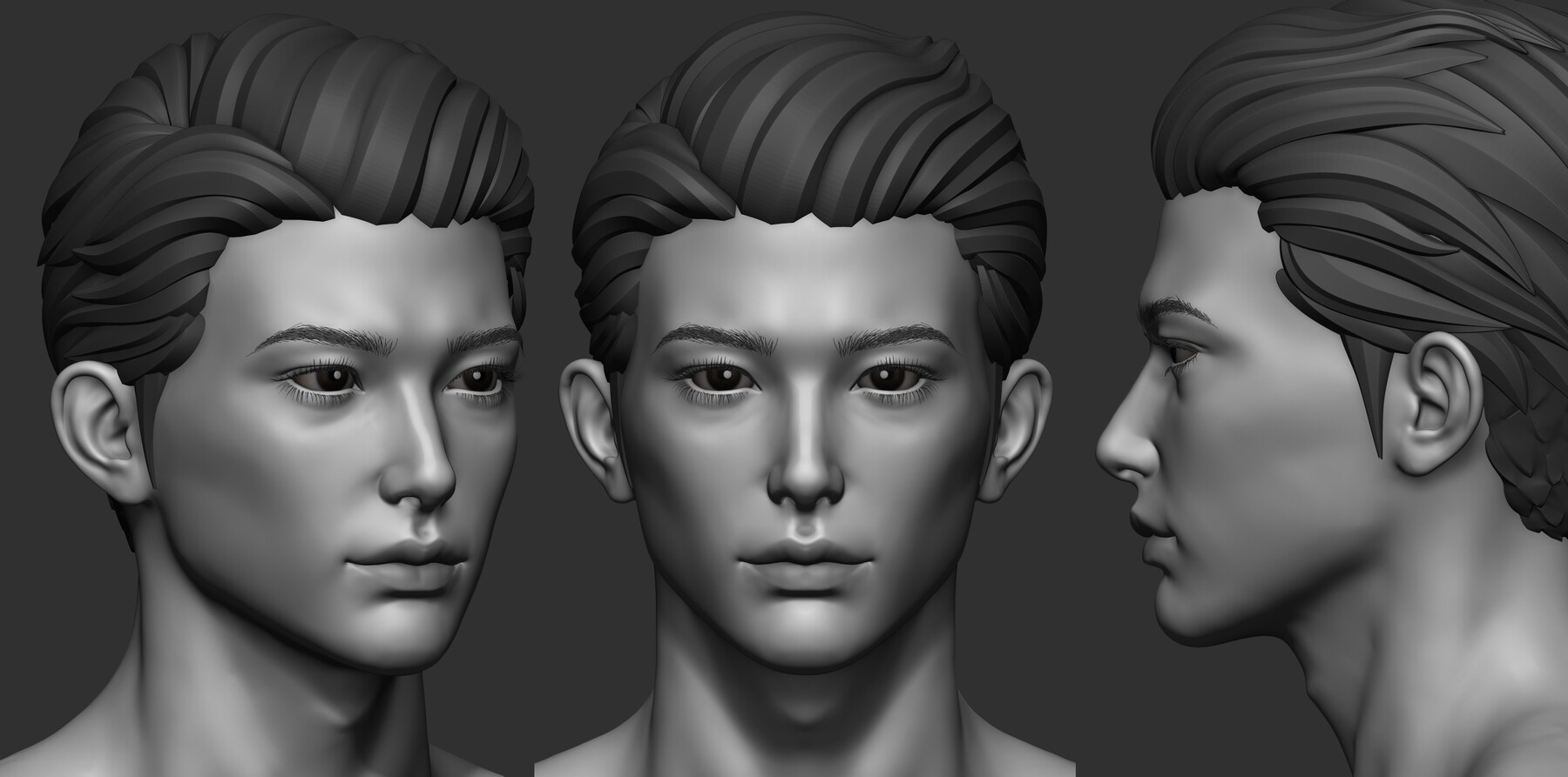 ArtStation - Asian average Realistic character man woman zbrush male ...