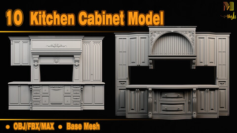 10  3D Models OF Kitchen Cabinet