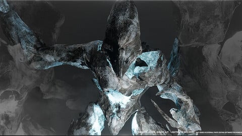 Dark Elemental 02 "Ice Golem" - Game Assets + Extra