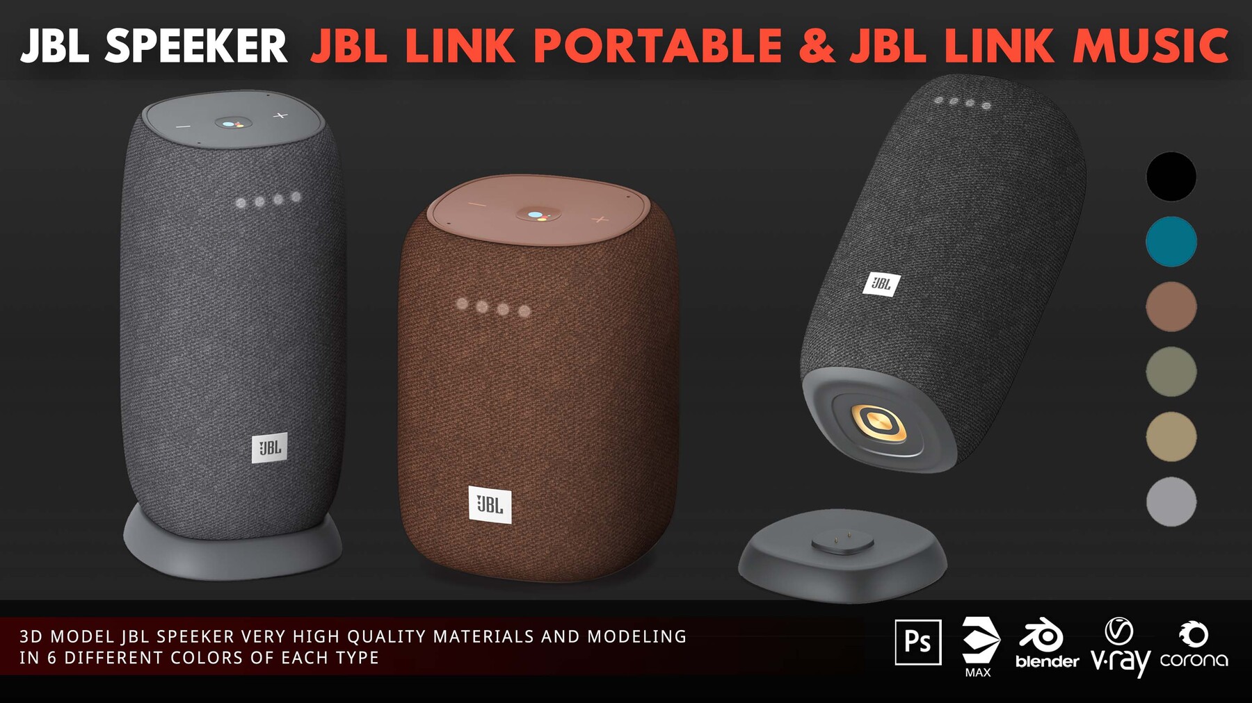ArtStation - Link Portable JBL Link Music Resources