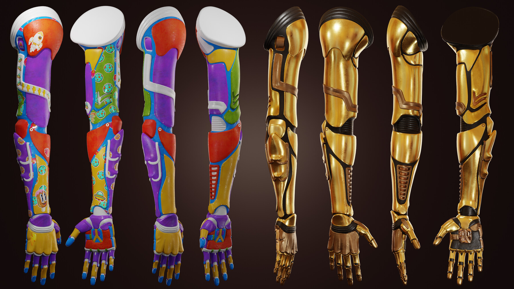 ArtStation - Humanoid Robot Arm 3D | Game Assets