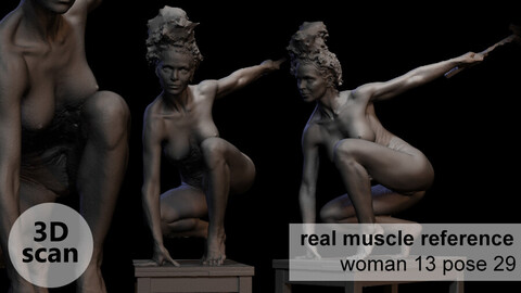 3D scan real muscleanatomy Woman13 pose 29