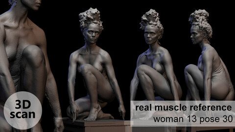 3D scan real muscleanatomy Woman13 pose 30