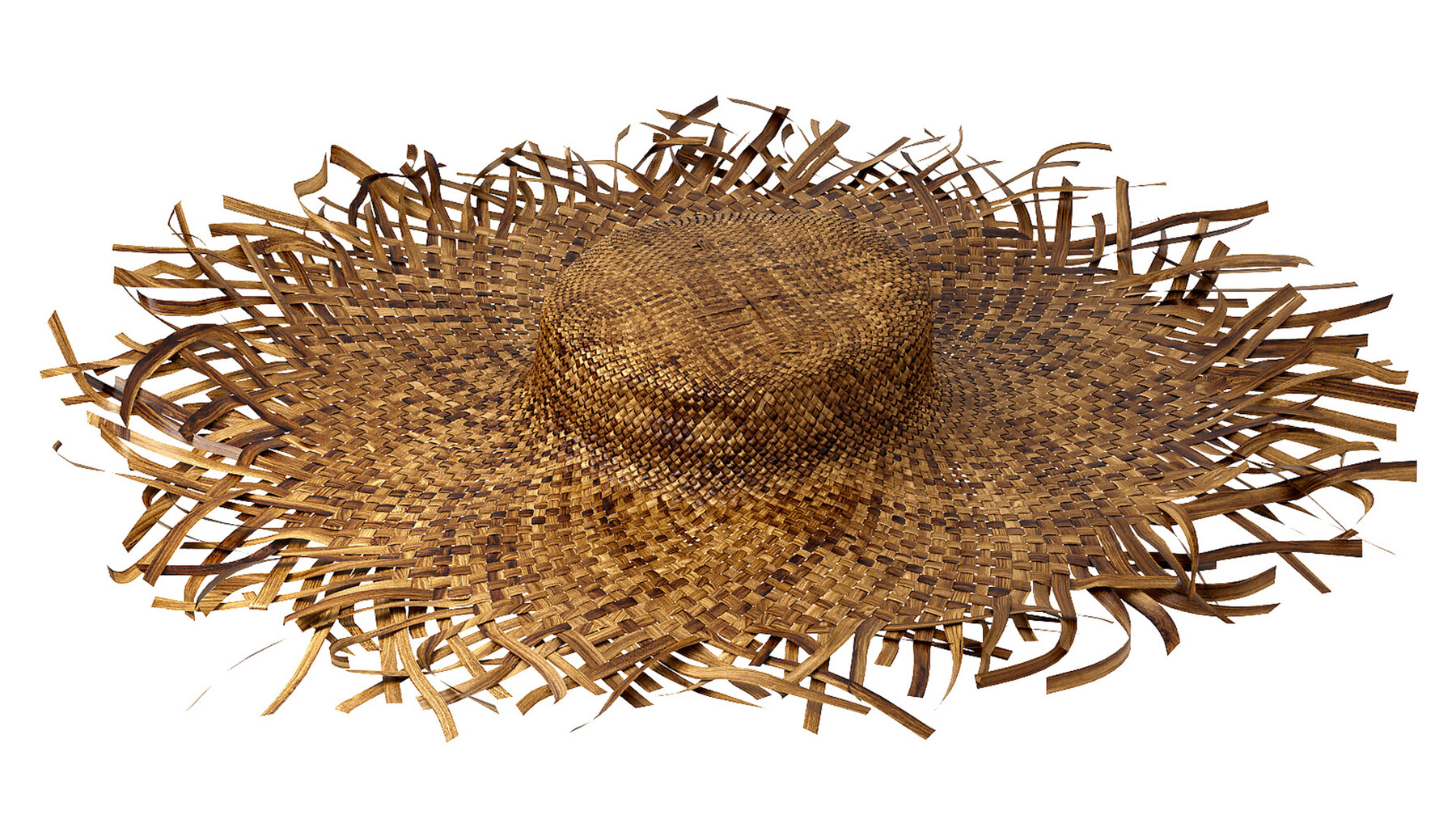 ArtStation - balinese straw wicker hat bamboo woven wall decoration ...