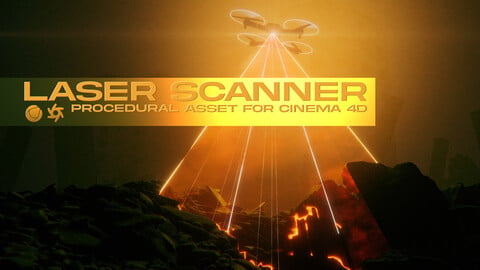 Laser Scanner [C4D/Octane/Physical/Xpresso]