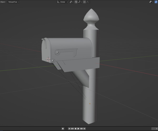 ArtStation Post box Game Assets